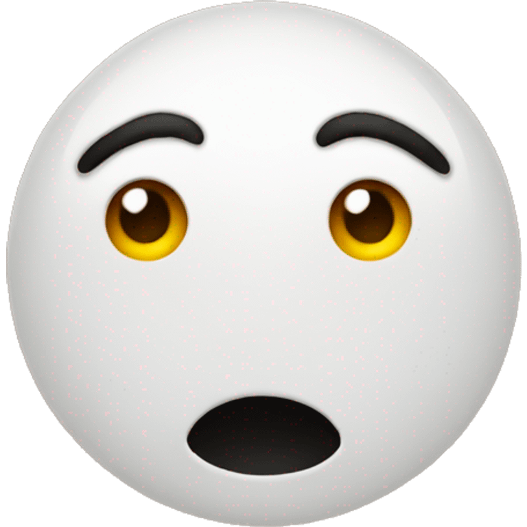 A point emoji with face and circle arounf one eye emoji