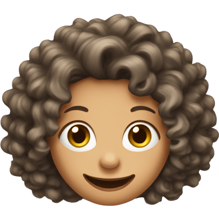 Curley hair woman with missing tooth emoji