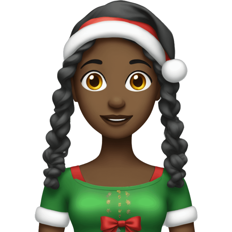 Christmas black girl  emoji