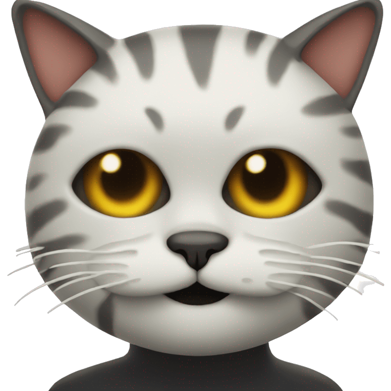 Cat with gask mask on face emoji