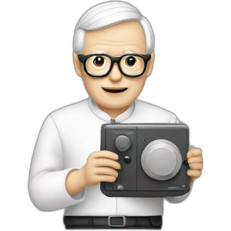 dieter rams holding a font emoji