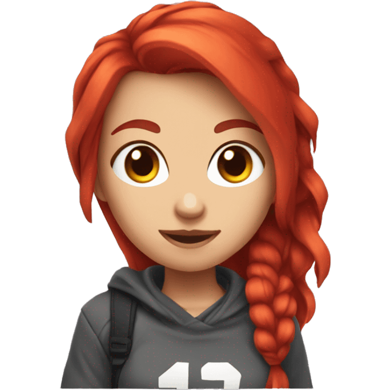 Gamer girl whit red hair emoji