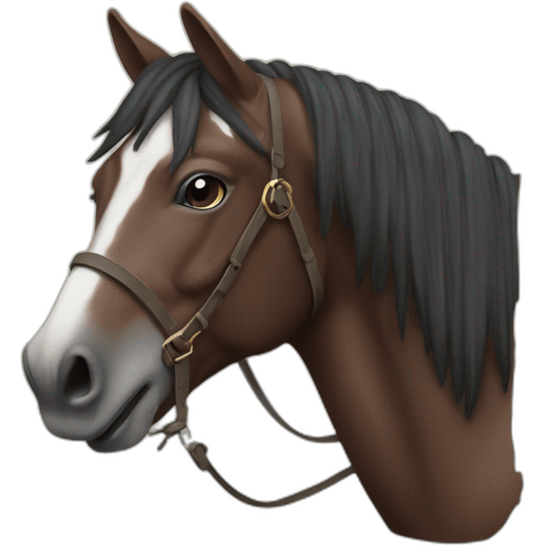 Cheval avec mouche emoji