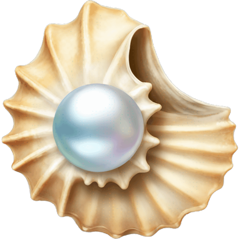 seashell with pearl emoji