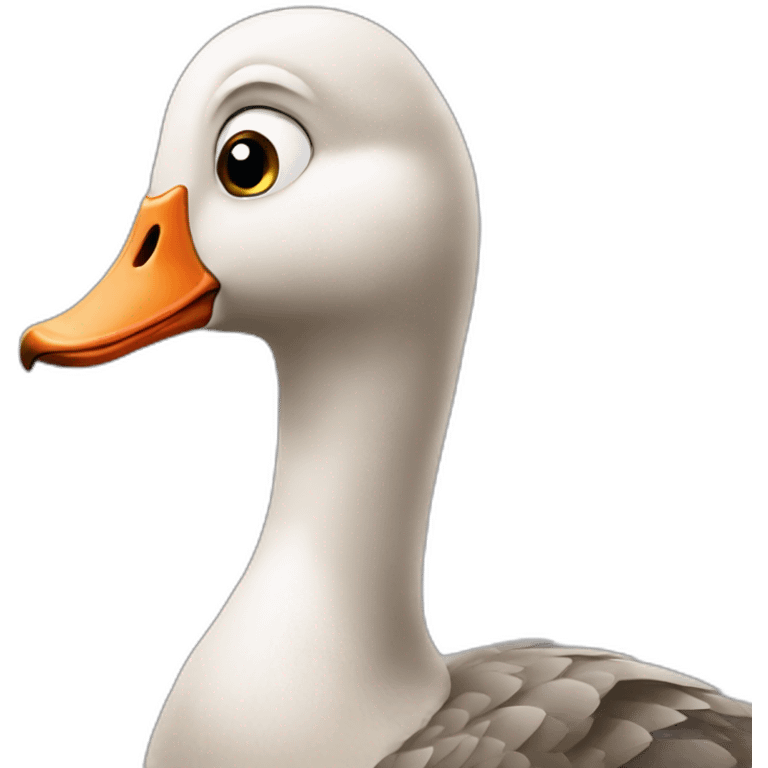 Very worried goose emoji