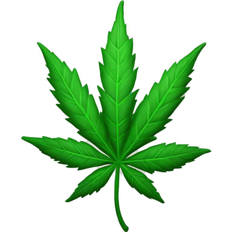 Marihuana leaf like a logo emoji