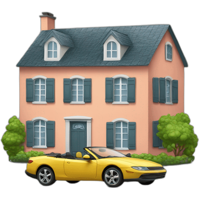 Maison dans voiture emoji