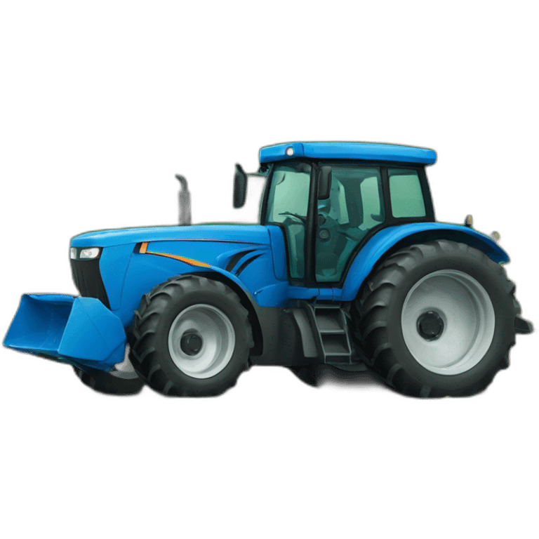 Blue tractor emoji