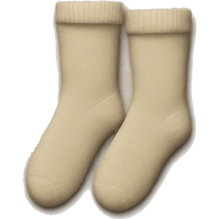 Two beige home socks emoji