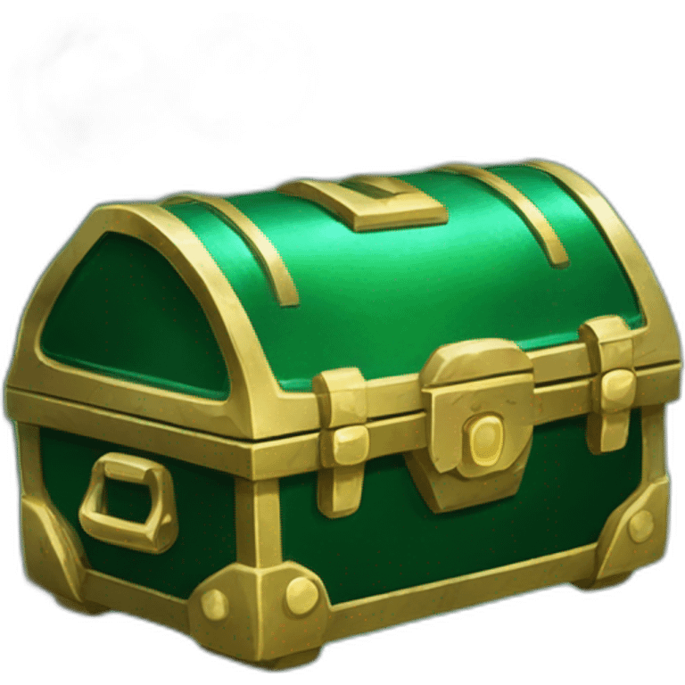 Pokemon Game LootCase Color DarkGreen Rich Treasure Legendary Epic Pokeballs Pokemons and Pokemon Items Inside this have Shiny Glow emoji