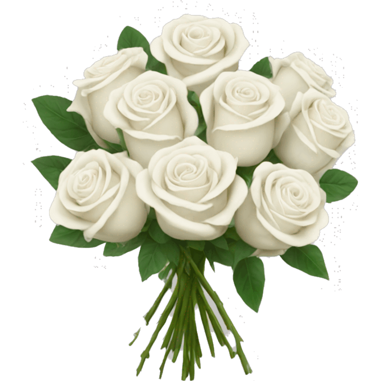 white roses bouquet  emoji