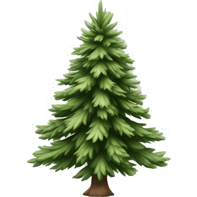 Realistic isolated off white fir christmas tree   emoji