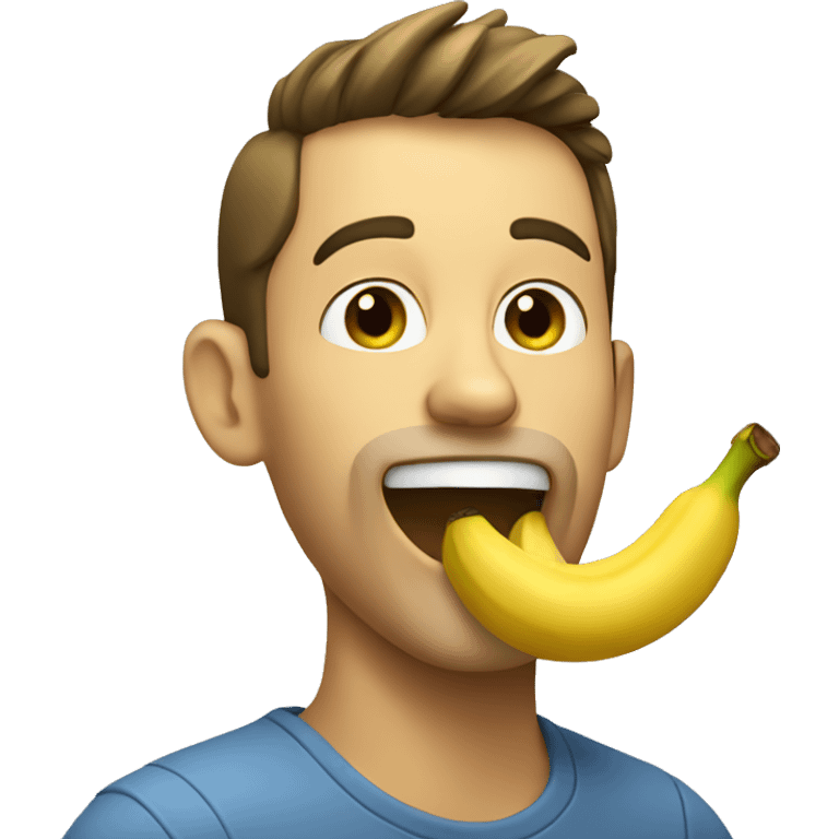 guy eating a banana emoji