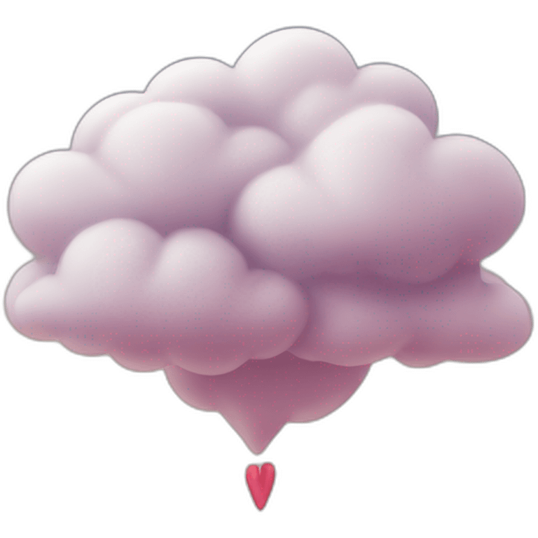 Coeur brisé sur un nuage emoji