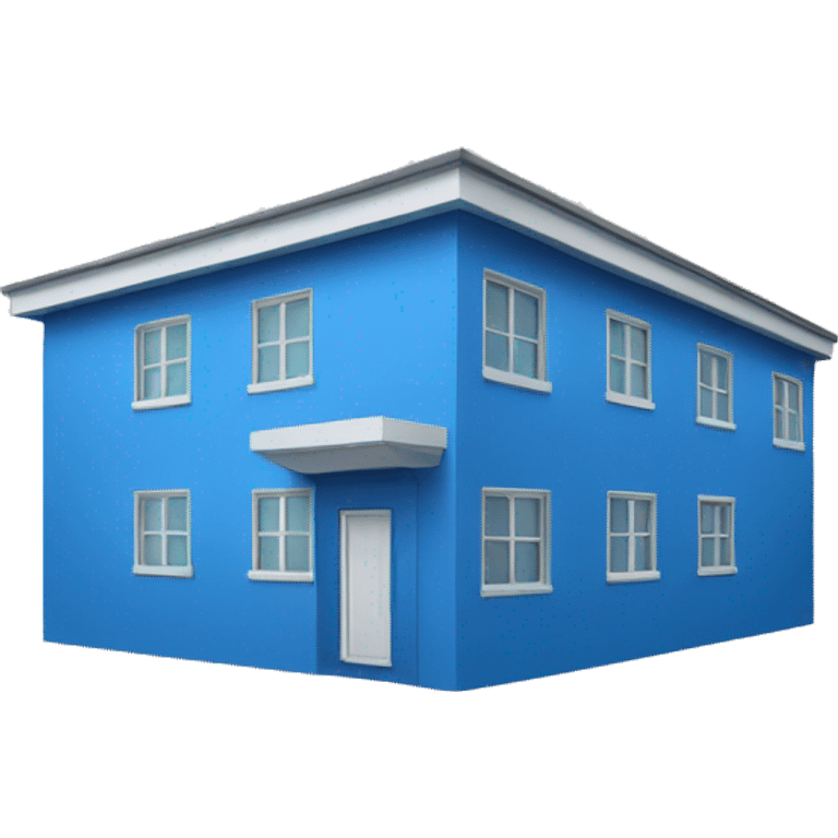 Blue building  emoji