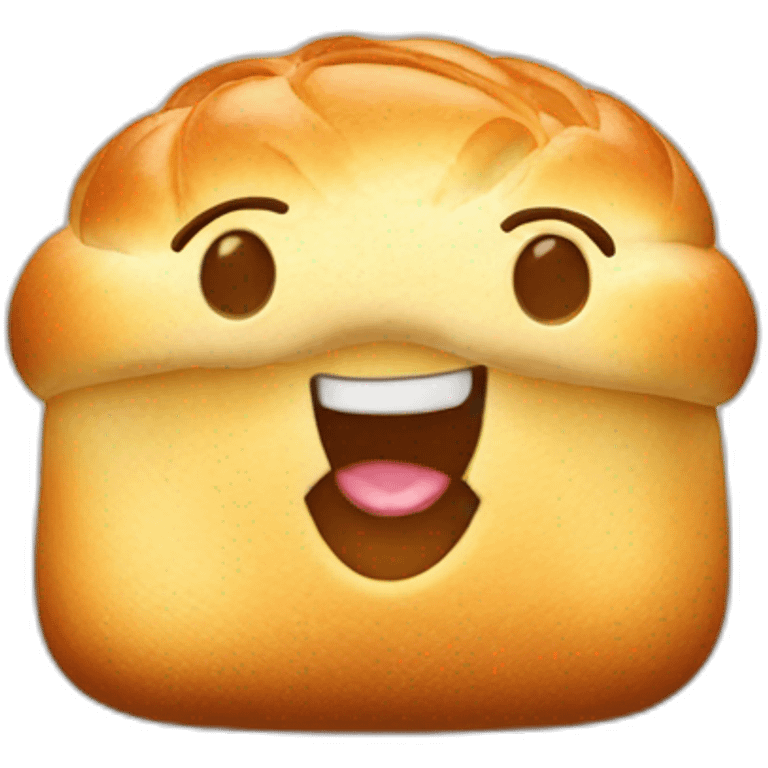 Happy brioche emoji