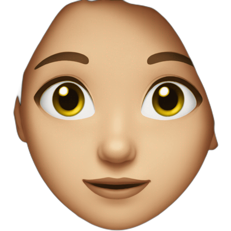 Girl with green eyes and brown hair emoji