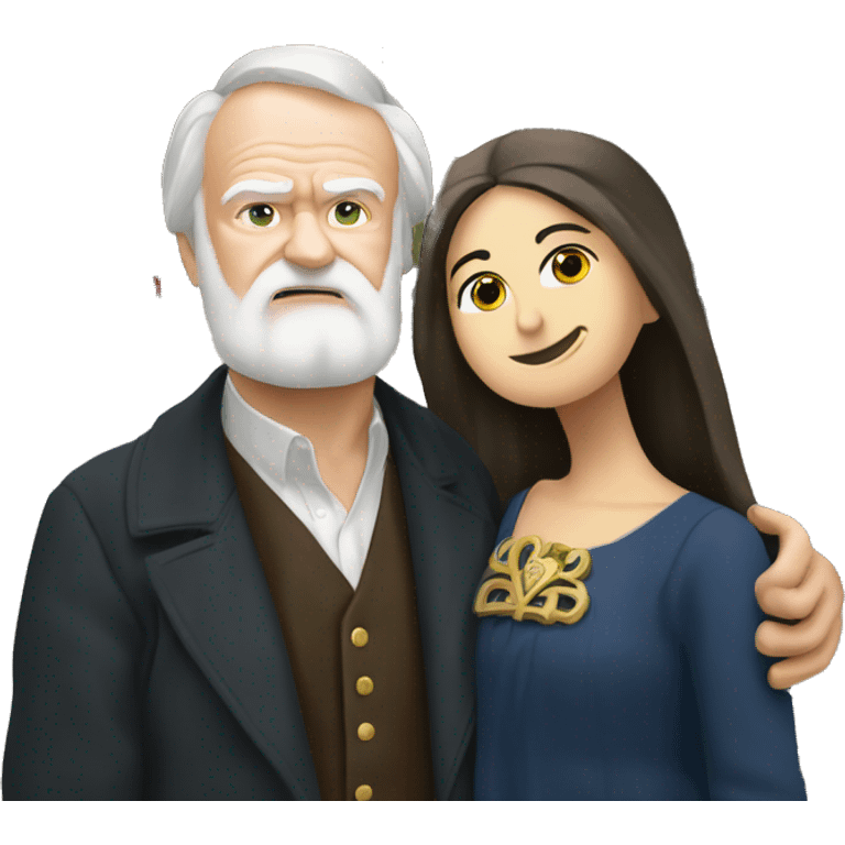 Victor Hugo and Notre Dame de Paris emoji