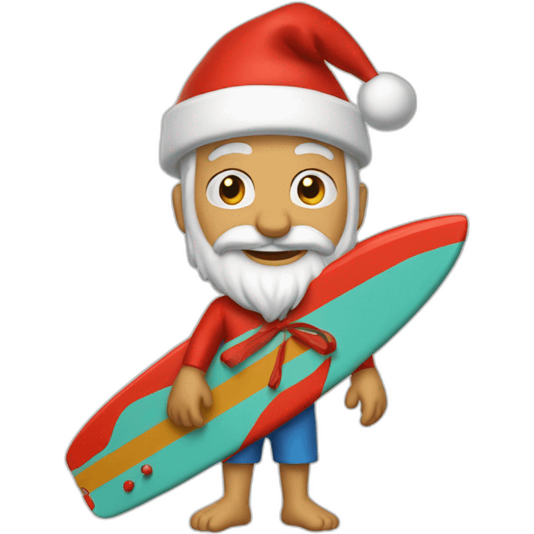 père noel surf emoji