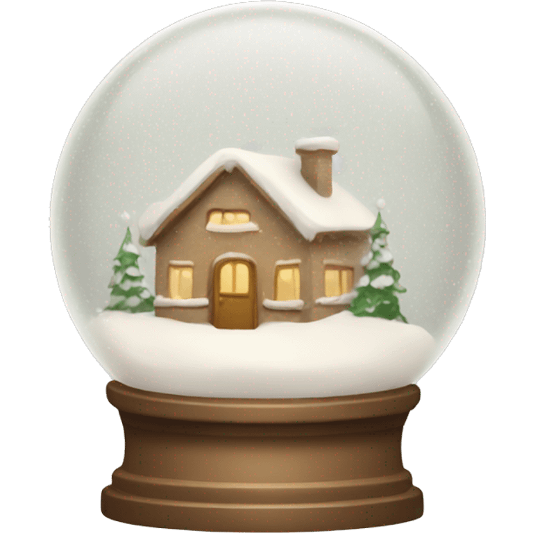 Beige snowy snow globe emoji