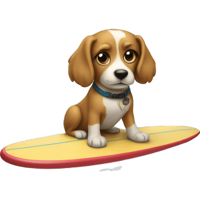 Dog on a surfboard  emoji