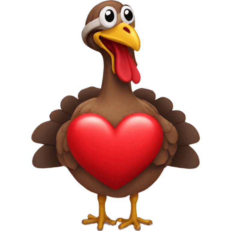 Turkey in a heart shape emoji