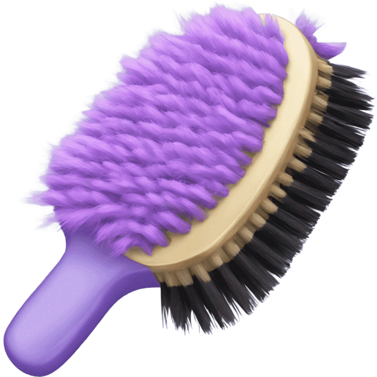 light purple hair brush emoji