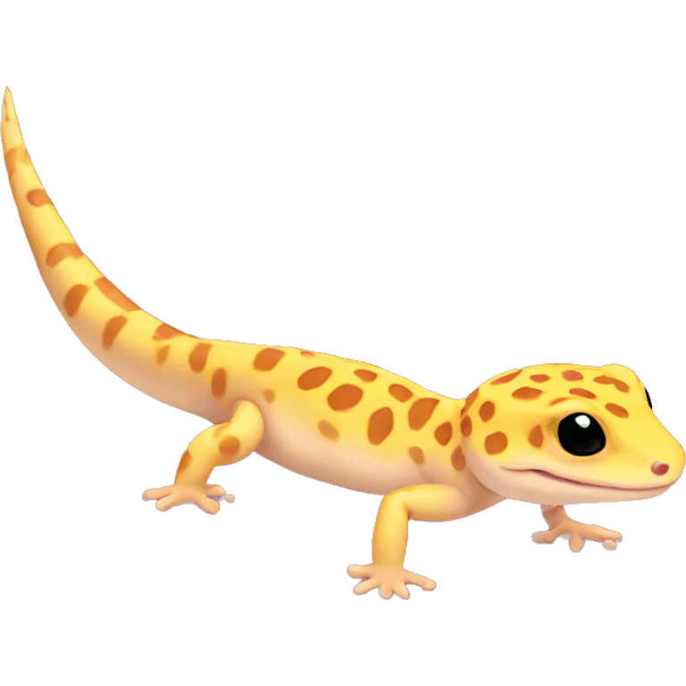 leopard gecko yellow and peach  emoji