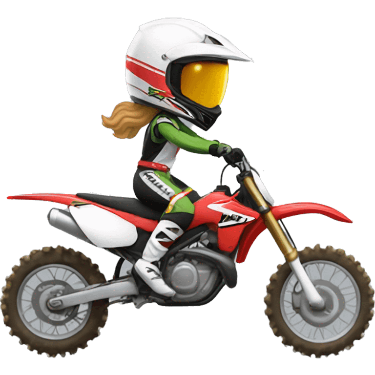 Strawberry blonde motocross women emoji