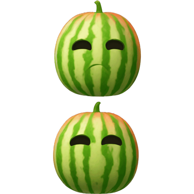 a ridiculous melon knight's head emoji