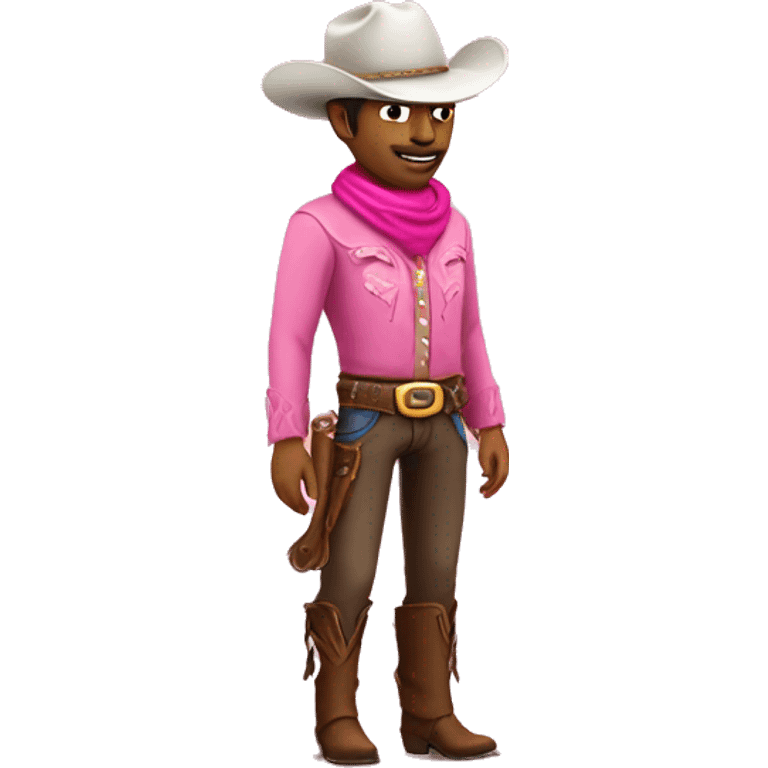 cowboy with a pink h emoji