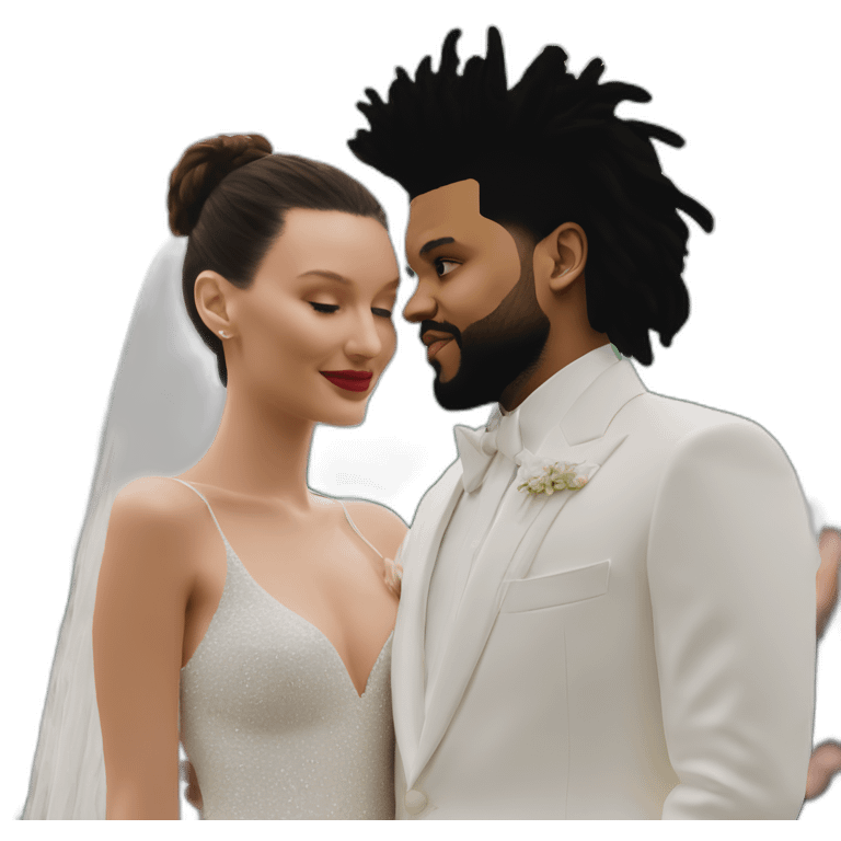 the weeknd marrying bella hadid emoji