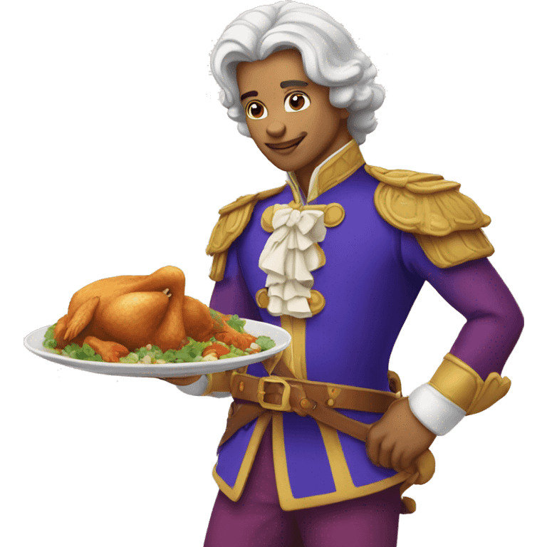 Prince qui mange du poulet emoji