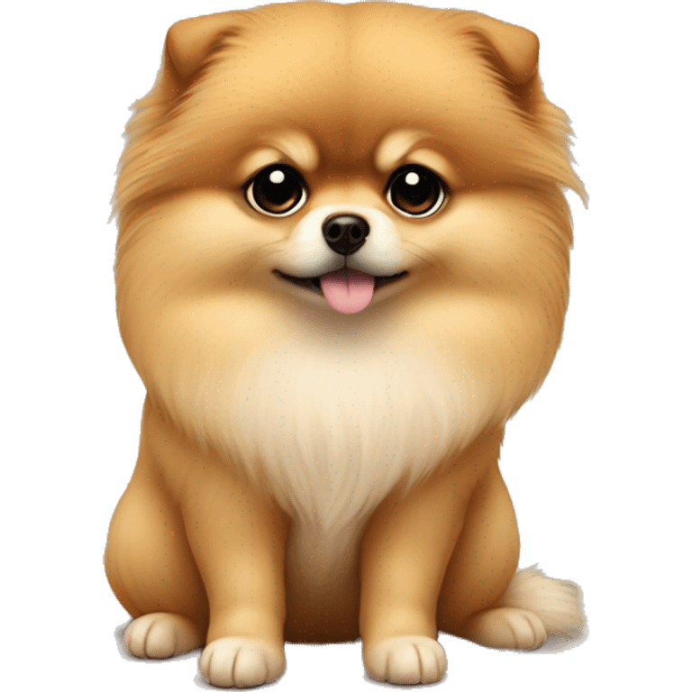 Sad pomeranian cute little baby emoji