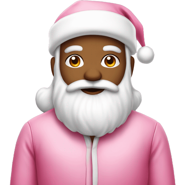 Santa clause in a cute pink suit  emoji