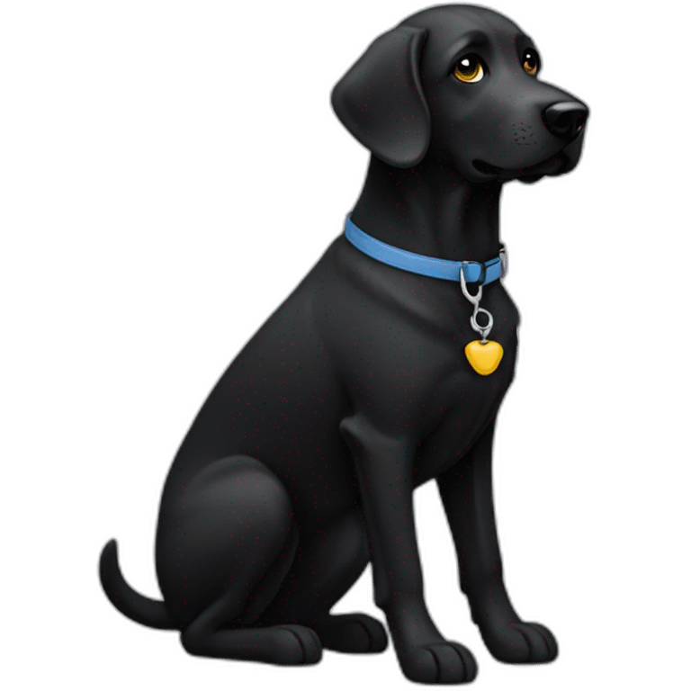 black guide dog emoji