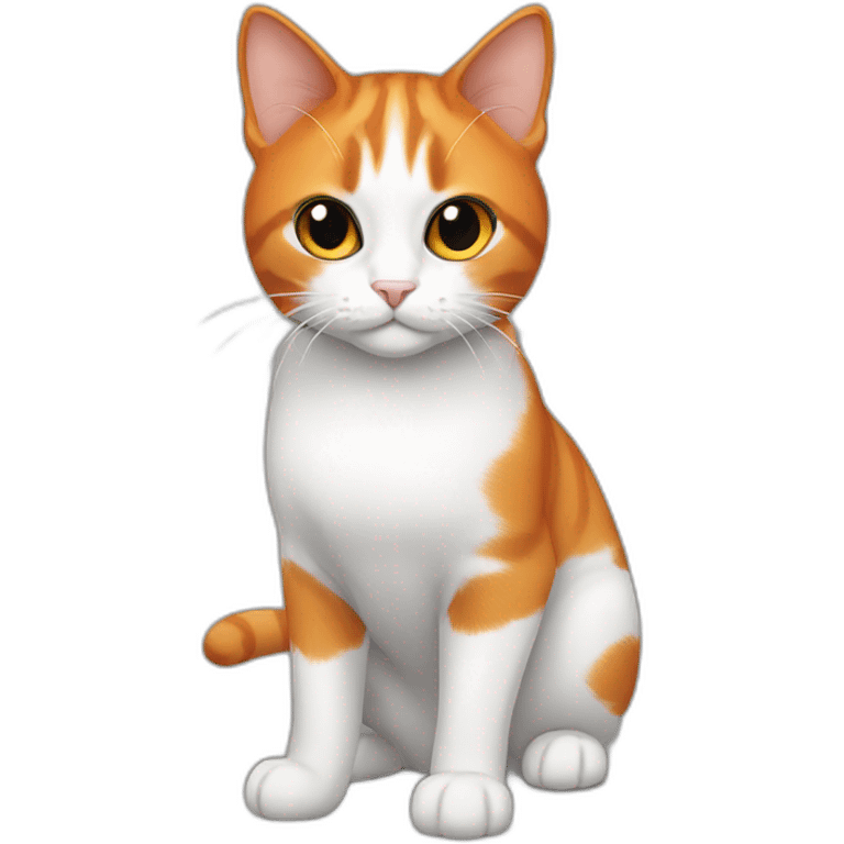 Orange, black and white female cat emoji