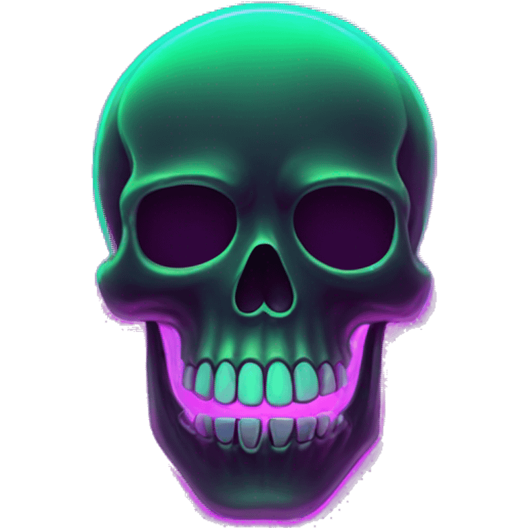 neon glowing skull emoji