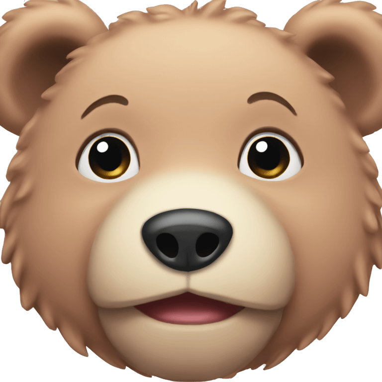 Blushing bear emoji