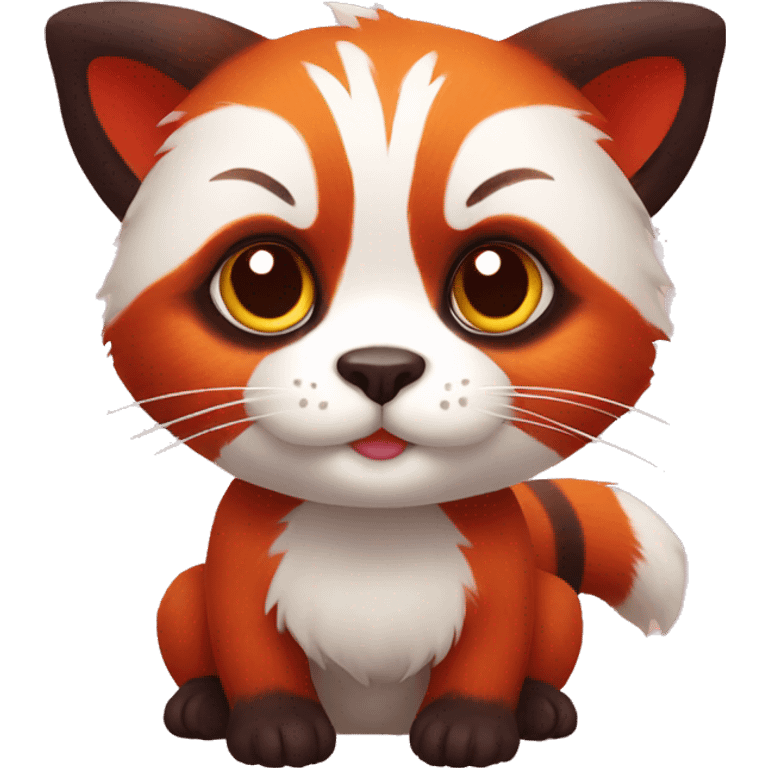 cute red-panda-cat-hybrid emoji