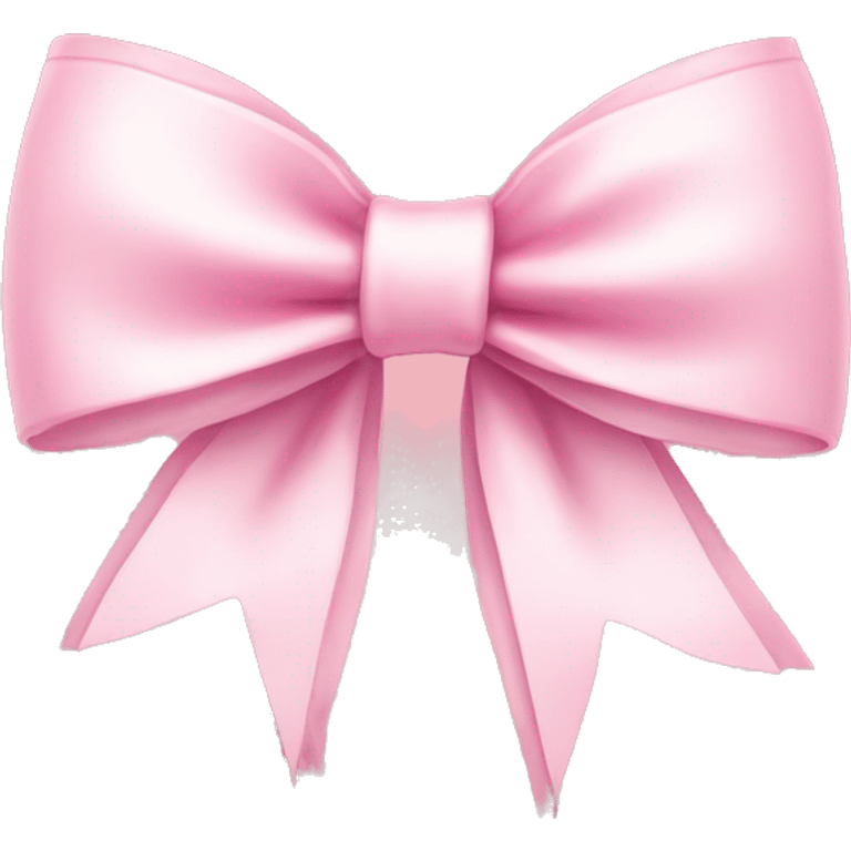 super cute light pink bow emoji