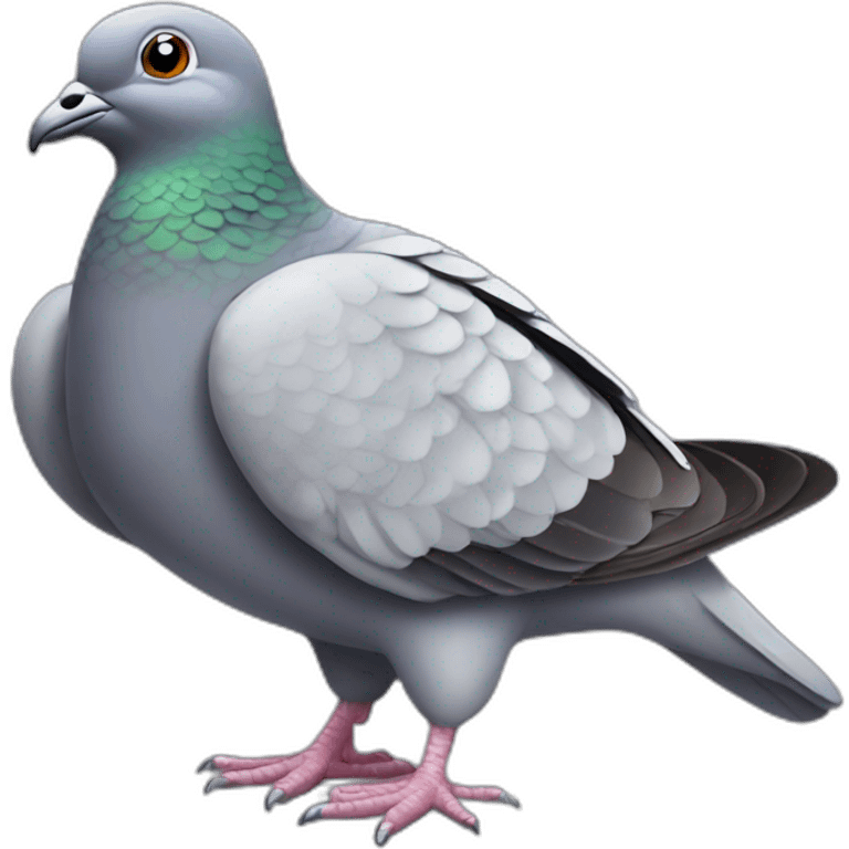 Pigeon gris tortue emoji