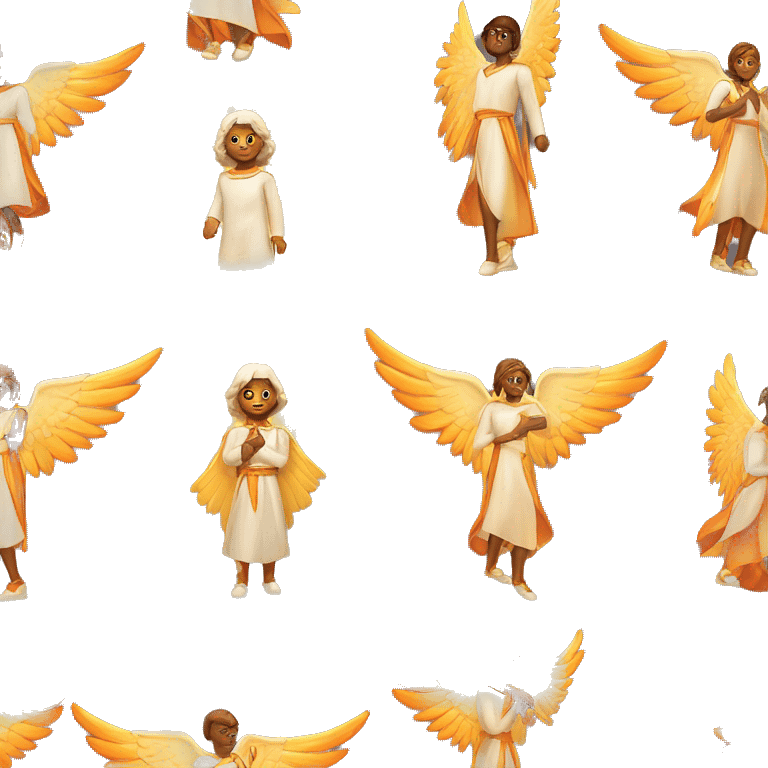 Arch angel Uriel with orange ray  emoji