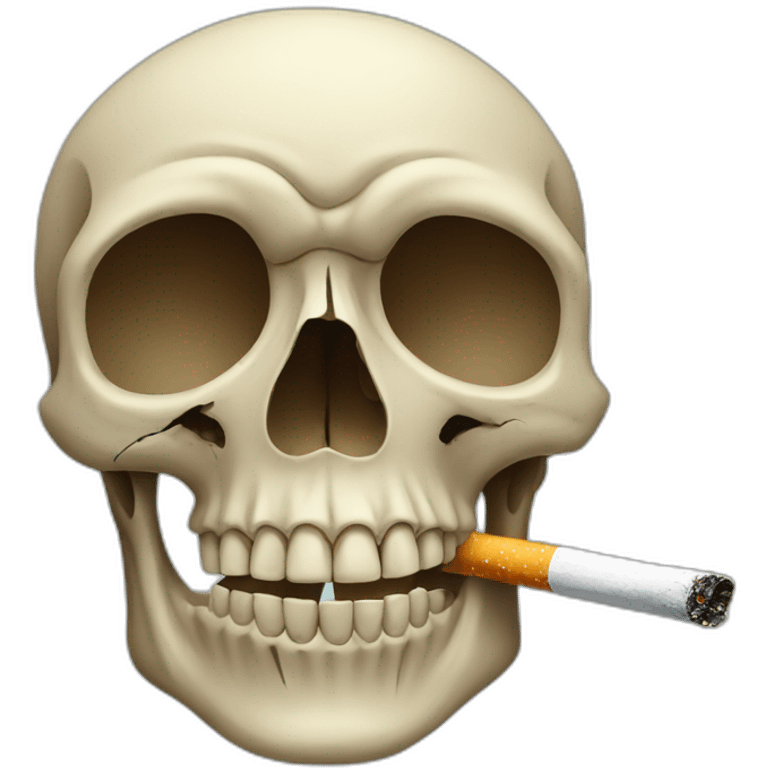 Skull and cigarette  emoji