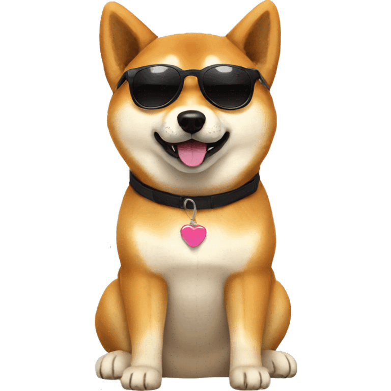 shiba inu with sunglasses meme emoji