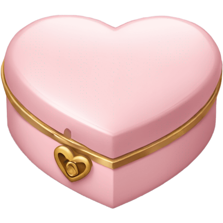 Light pink heart shaped jewelry box emoji