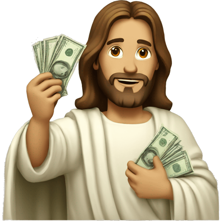 jesus with money emoji