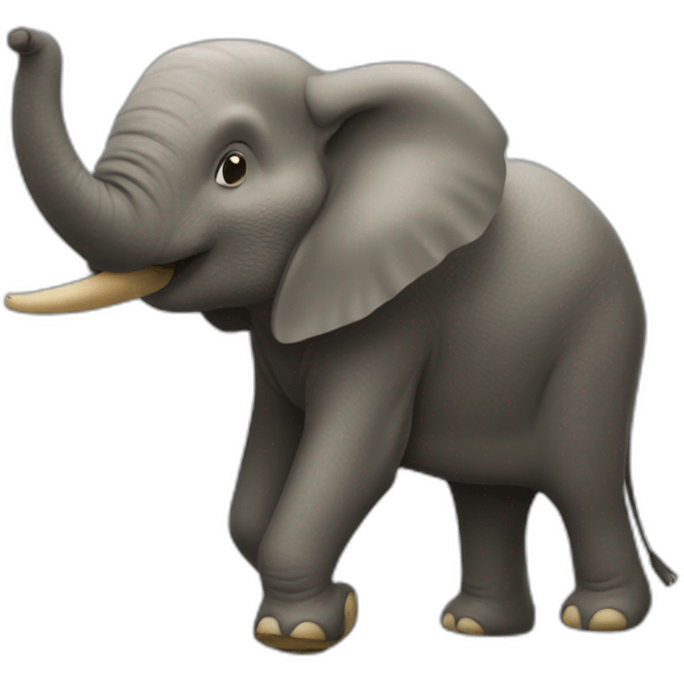 un éléphant sur une cacahuète emoji