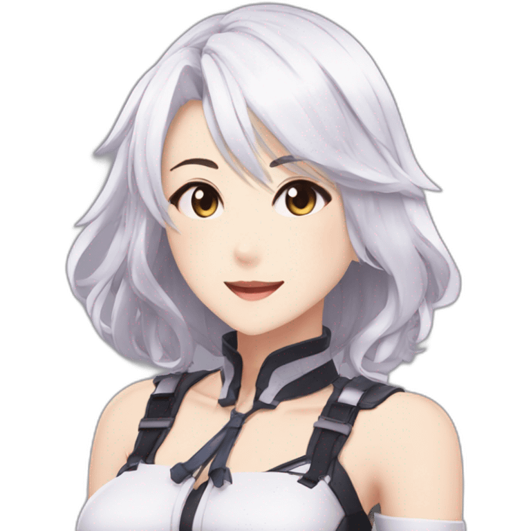 Honkai impact 3rd kiana kaslana white hair emoji