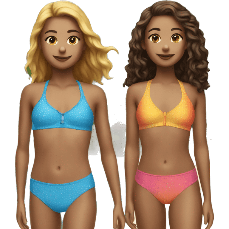 One children's swimsuit is like Facebook for one person emoji